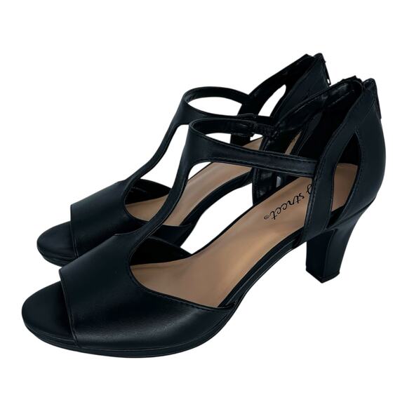 Easy Street Flash Heeled Sandals Black - 8.5M - Picture 2 of 12